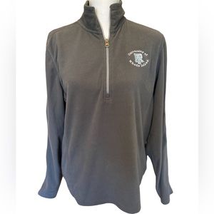 University of Rhode Island 1/4 Zip Sweatshirt Embroidered Fleece Gray Size Small
